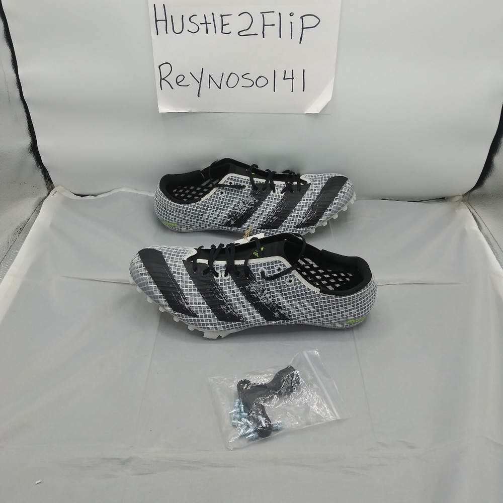 ADIDAS AdiZero Prime Finesse Black Sprint Track Spikes Shoes Mens Sz 11, 12